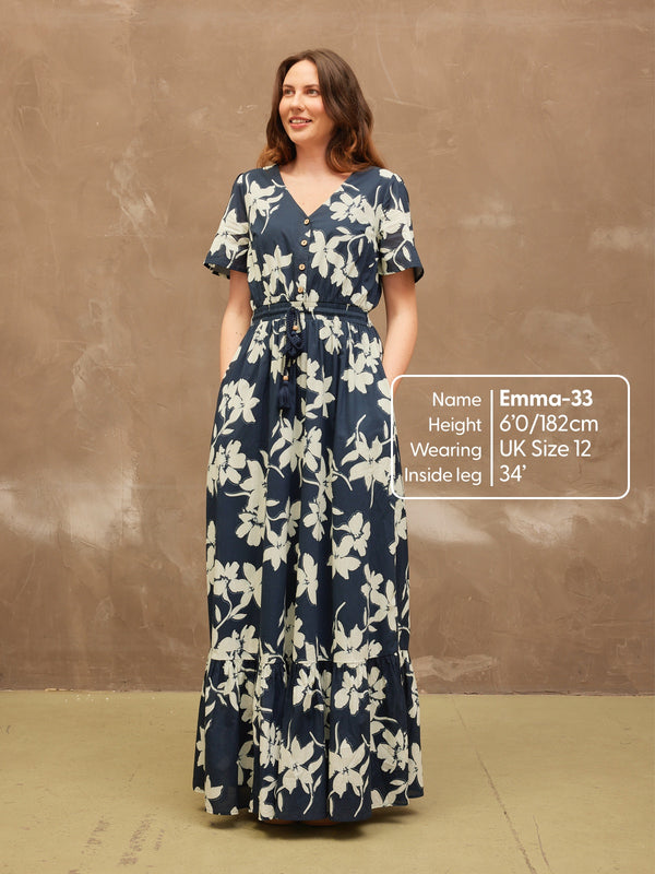 Vicky - Boho Maxi Dress - Floral Print